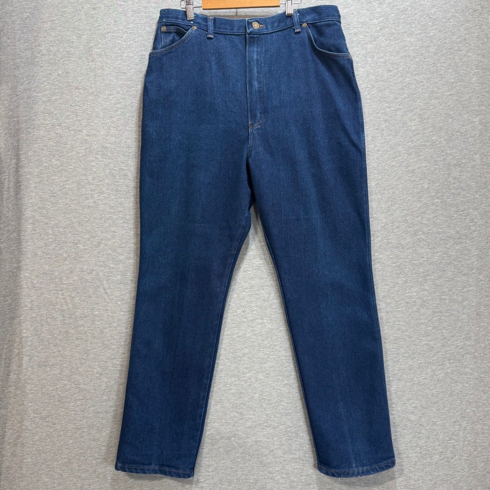 Wrangler Straight Leg Jeans Womens 32 Blue Vintage High Rise Made in USA Denim